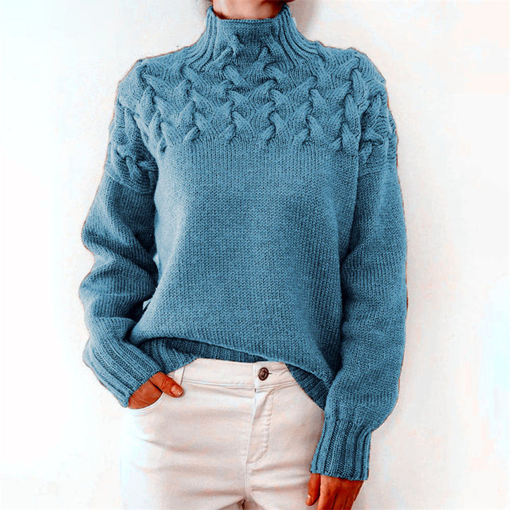 Women's Knitted Roll-Neck Winter Jumper