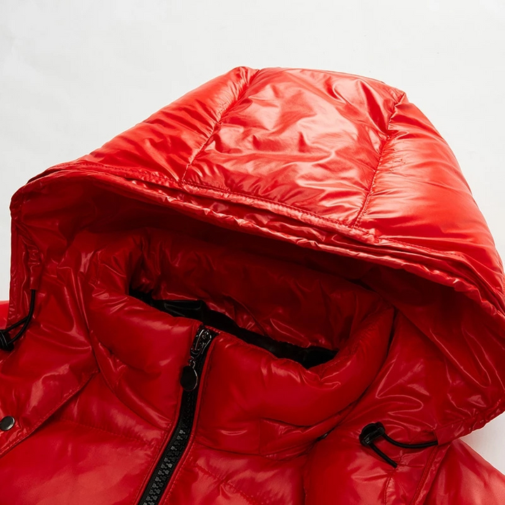 Men's Hooded Quilted Winter Jacket with Zip