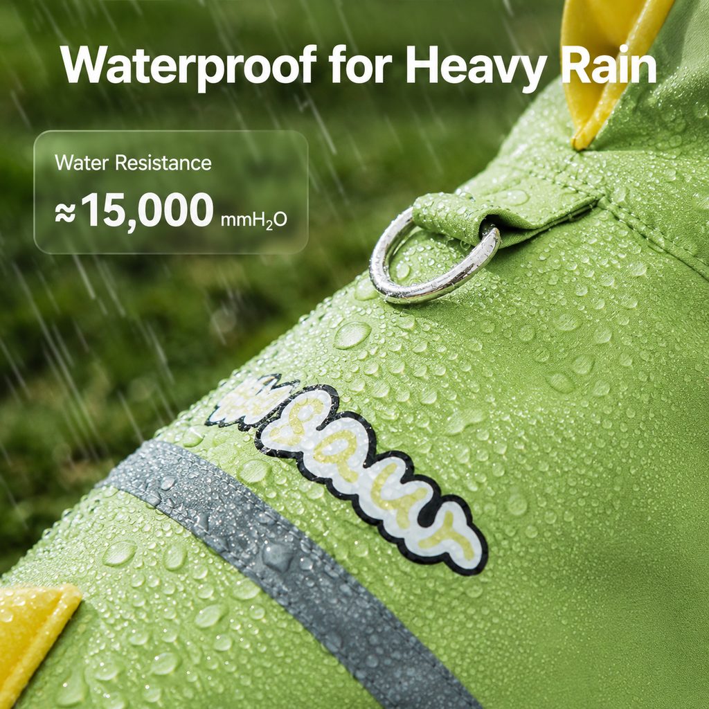 Dinosaur Dog Raincoat with Clear Visor Hood