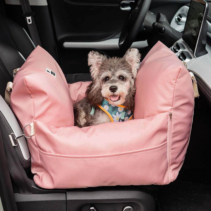 Portable Waterproof Dog Car Booster Seat with LATCH Anchors and Non Slip Base