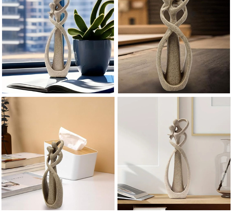 Abstract Embrace Couple Figurine