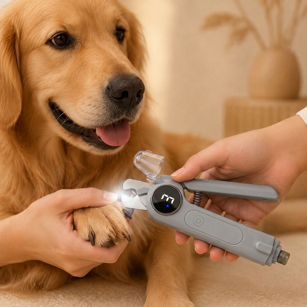2-in-1 Pet Electric Nail Clipper & Grinder with LED Light