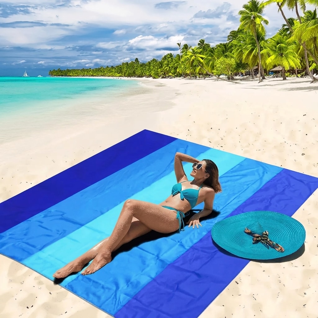 Extra Large Waterproof Beach Blanket | Sandproof Quick-Dry Picnic Mat 0