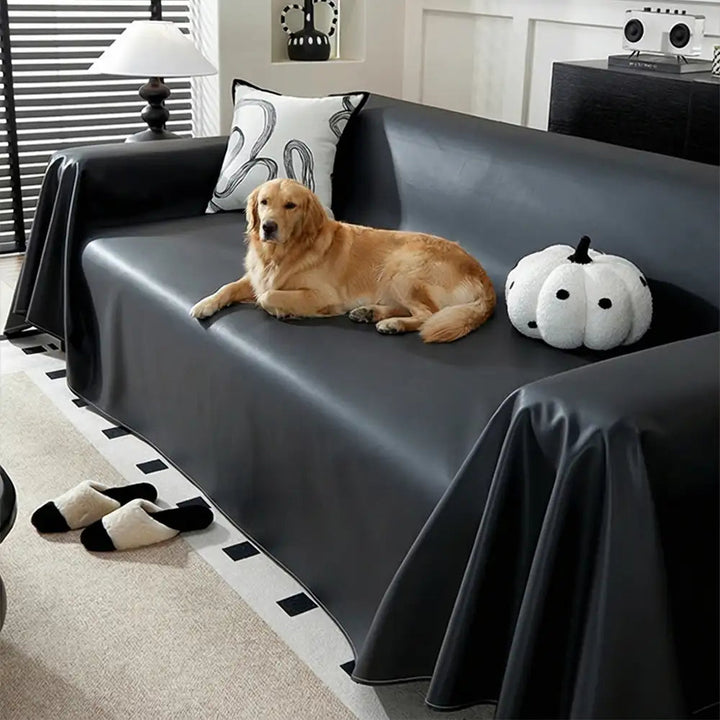 Faux Leather Waterproof Pet Hair-Resistant Sofa Protector Couch Cover 0