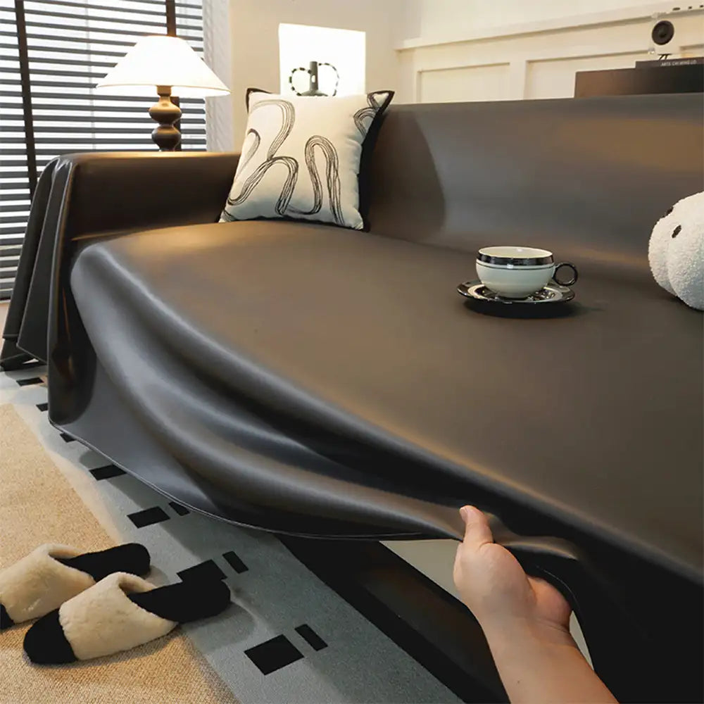 Faux Leather Waterproof Pet Hair-Resistant Sofa Protector Couch Cover 5