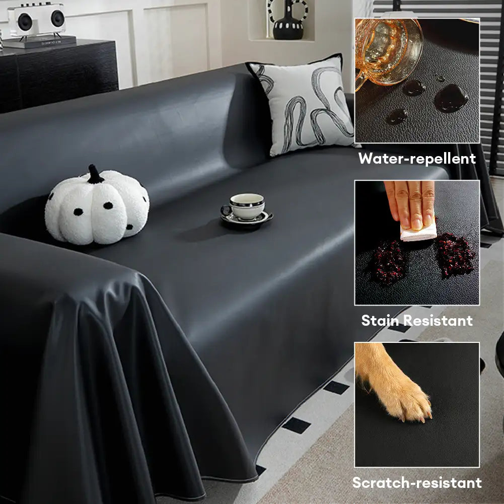 Faux Leather Waterproof Pet Hair-Resistant Sofa Protector Couch Cover 6