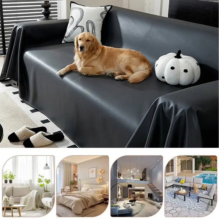 Faux Leather Waterproof Pet Hair-Resistant Sofa Protector Couch Cover 8