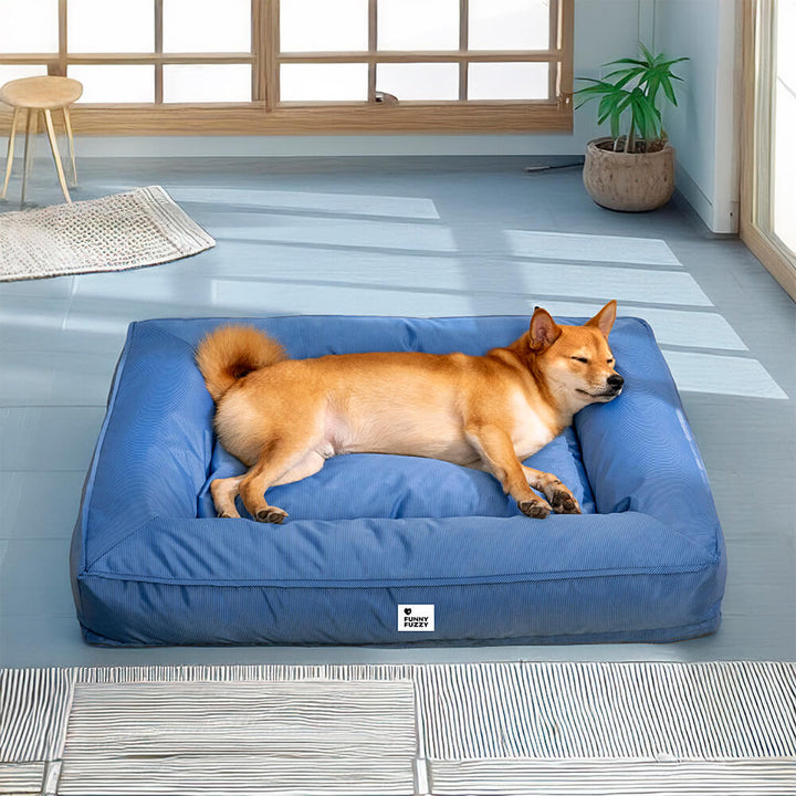 Large Dog Bed with Orthopedic Cushion and Waterproof Scratch Resistant Fabric