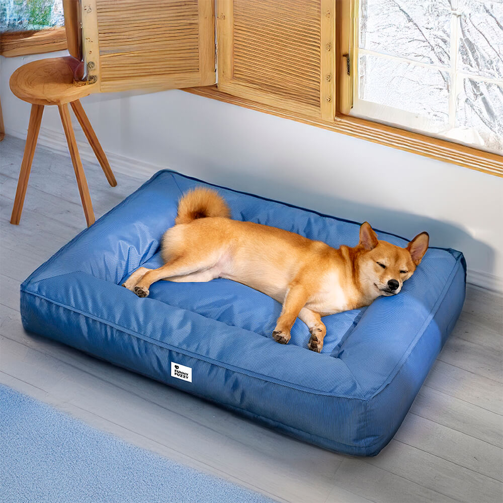 Large Dog Bed with Orthopedic Cushion and Waterproof Scratch Resistant Fabric