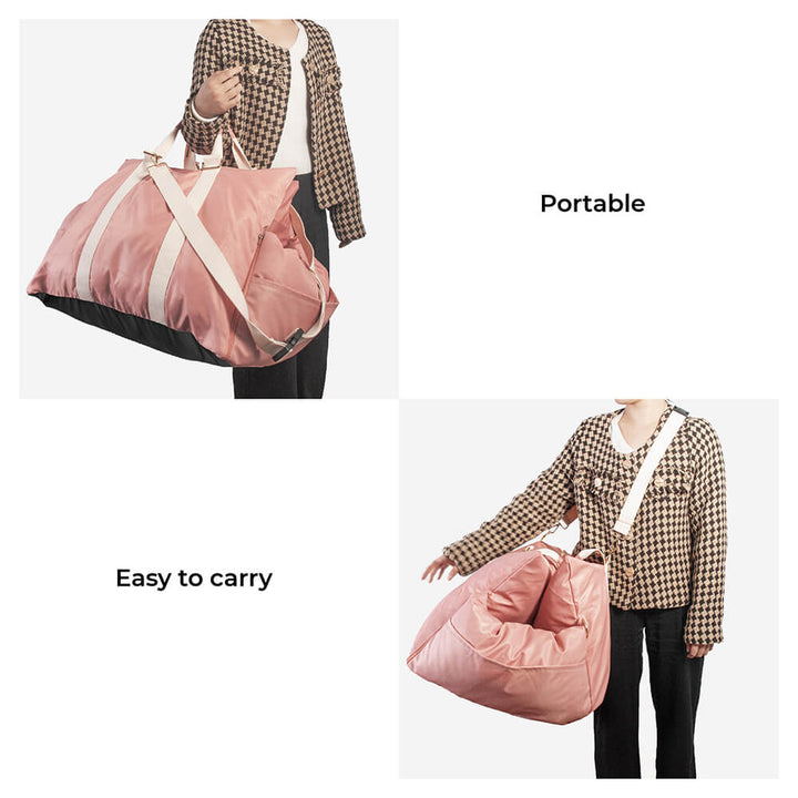 Portable Waterproof Dog Car Booster Seat with LATCH Anchors and Non Slip Base
