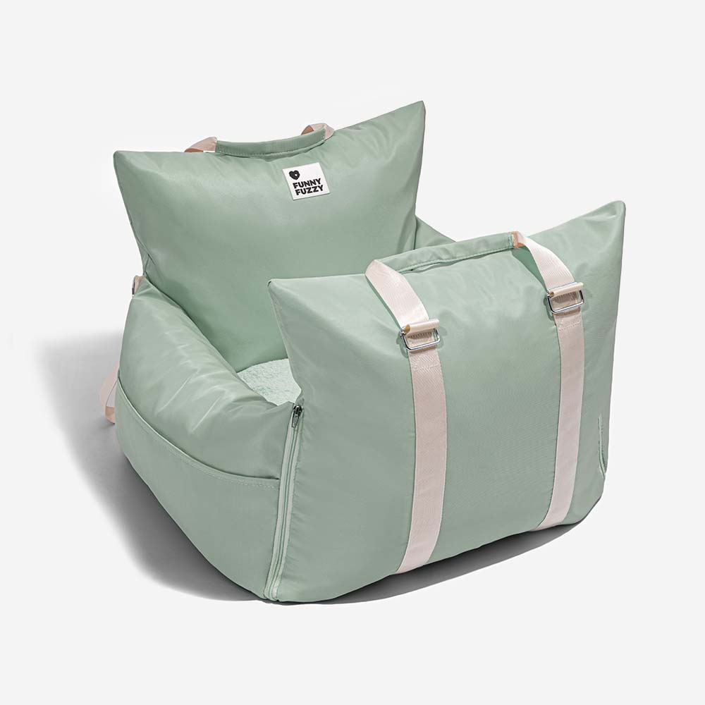 Portable Waterproof Dog Car Booster Seat with LATCH Anchors and Non Slip Base