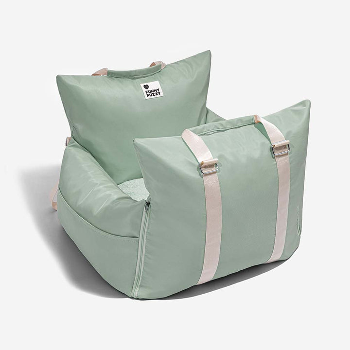 Portable Waterproof Dog Car Booster Seat with LATCH Anchors and Non Slip Base