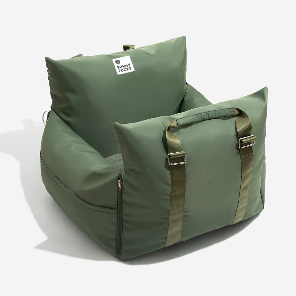 Portable Waterproof Dog Car Booster Seat with LATCH Anchors and Non Slip Base