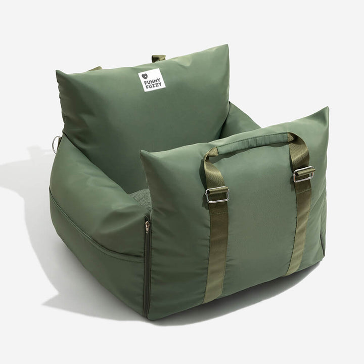Portable Waterproof Dog Car Booster Seat with LATCH Anchors and Non Slip Base