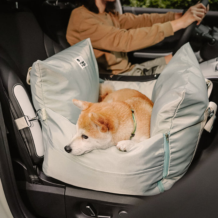 Portable Waterproof Dog Car Booster Seat with LATCH Anchors and Non Slip Base