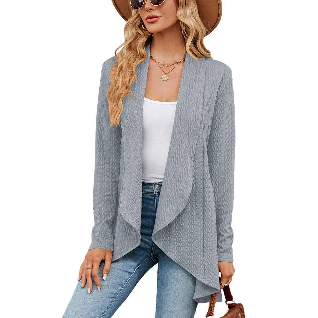 Women's Oversized Cardigan in Green in Grey
