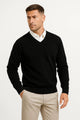 Men's V-Neck Cashmere Pullover, Slim Fit