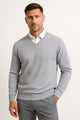 Men's V-Neck Cashmere Pullover, Slim Fit