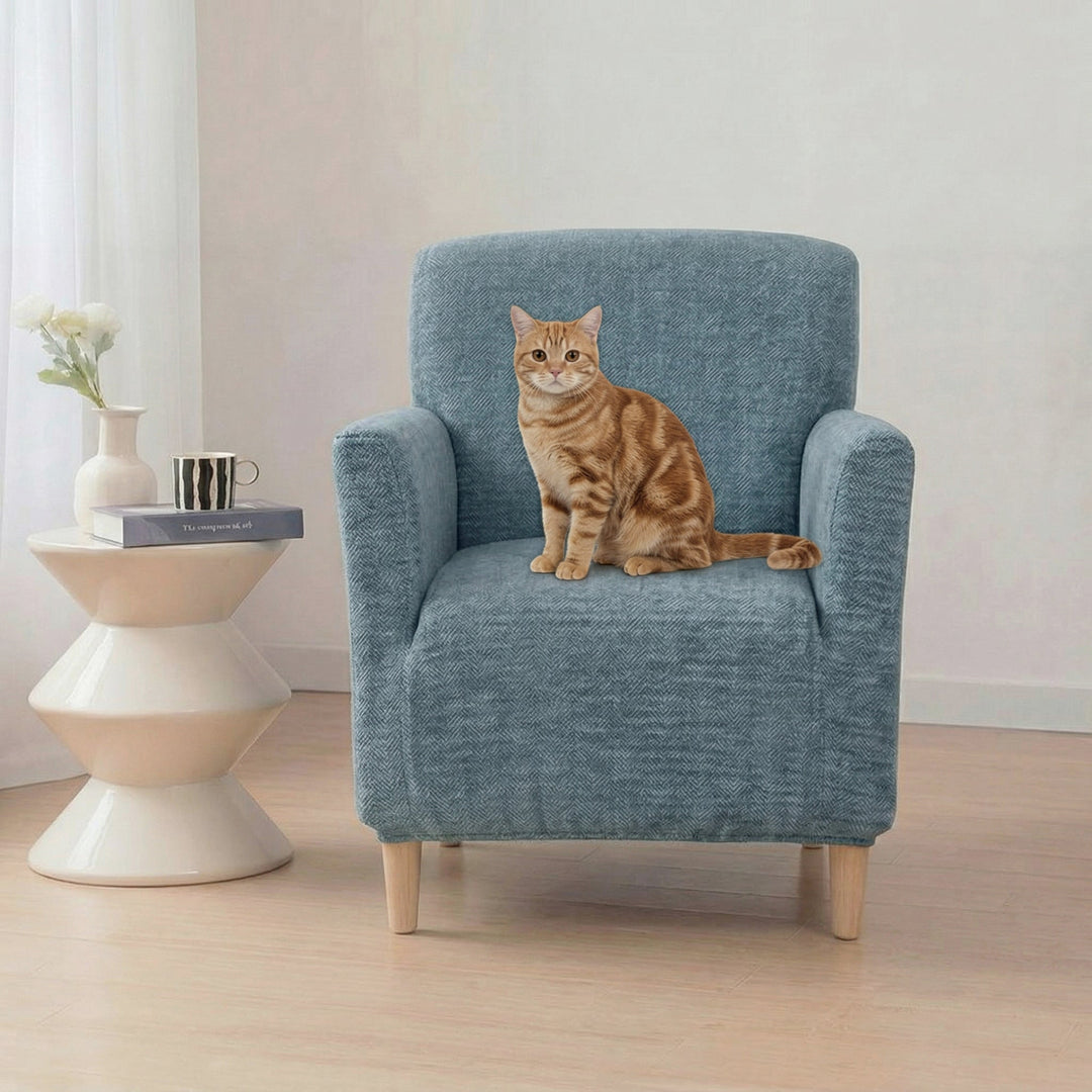 Herringbone Full Coverage Comfortable Scratch-Resistant Sofa Protection Magic Armchair Cover 3