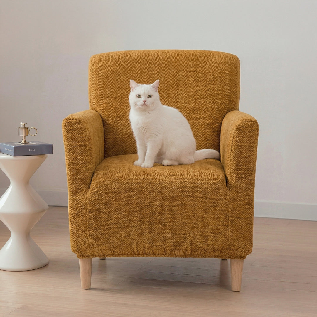 Herringbone Full Coverage Comfortable Scratch-Resistant Sofa Protection Magic Armchair Cover 4