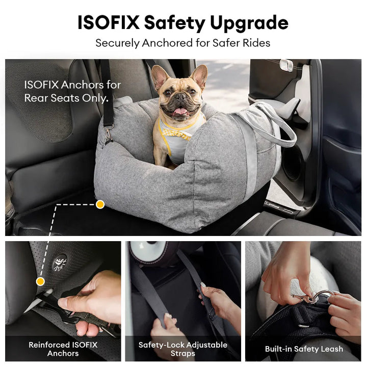 ISOFIX Dog Car Seat Bed with LATCH System - First Class 2