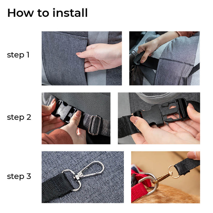 ISOFIX Dog Car Seat Bed with LATCH System - First Class 6