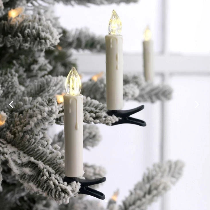 Cordless Clip-On Christmas Candles | Clip-On Versatility