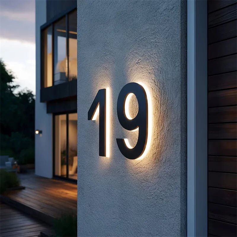 Individually Customizable LED House Numbers for Modern Homes