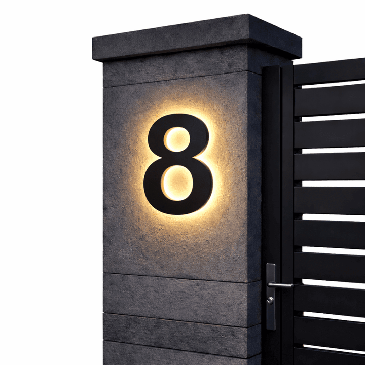 Individually Customizable LED House Numbers for Modern Homes