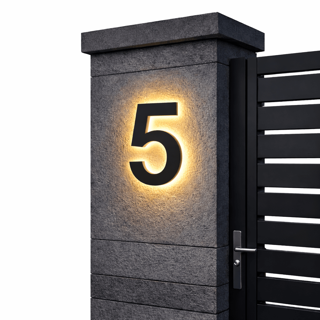 Individually Customizable LED House Numbers for Modern Homes