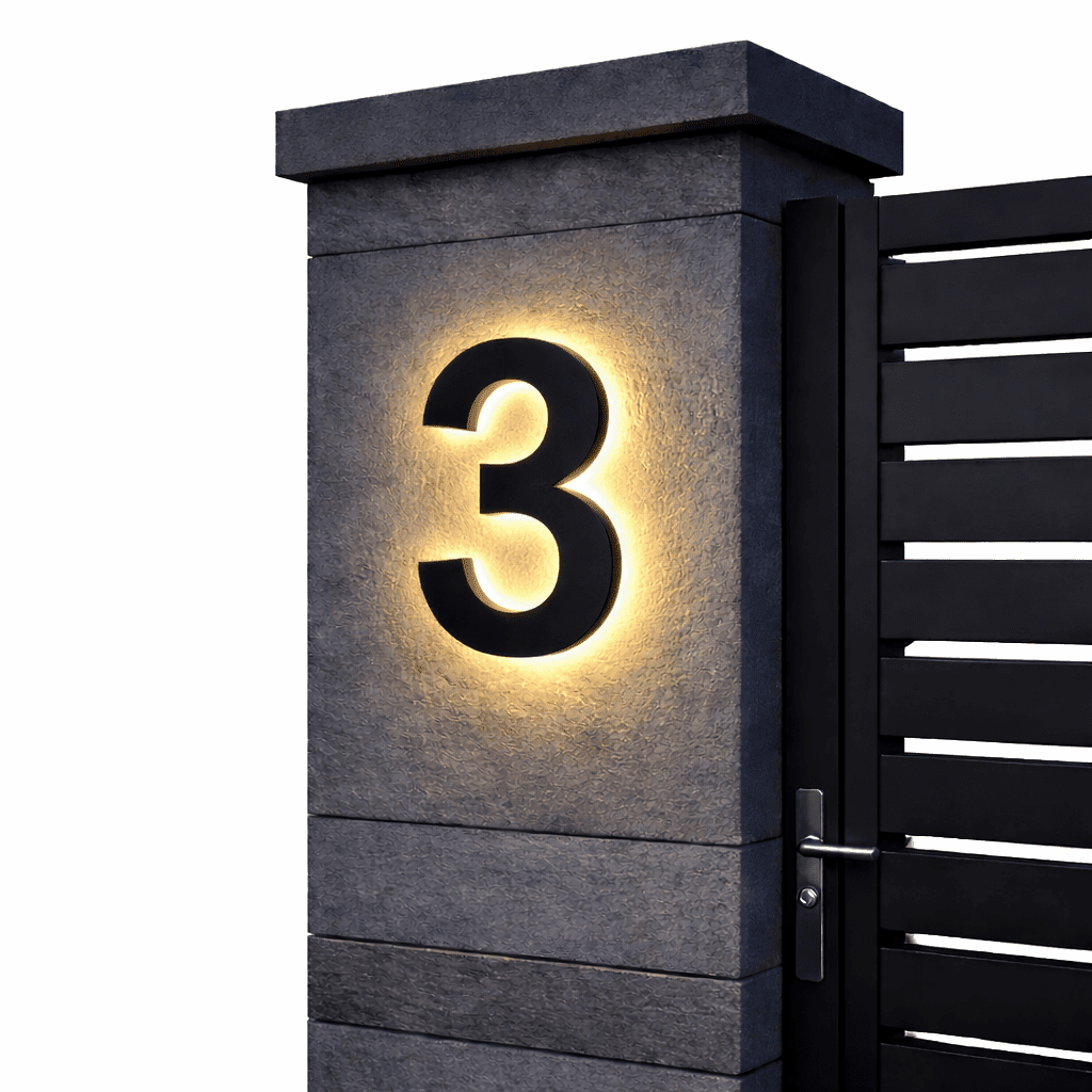 Individually Customizable LED House Numbers for Modern Homes