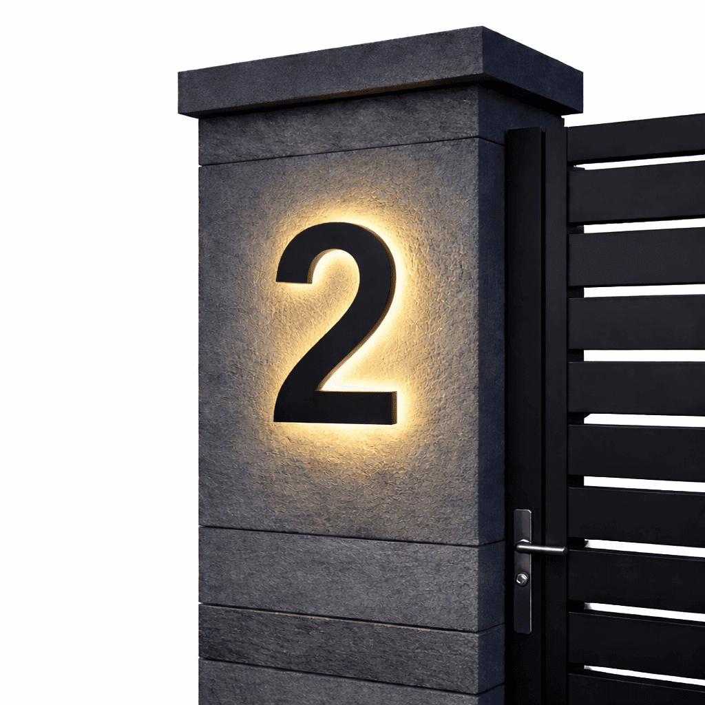 Individually Customizable LED House Numbers for Modern Homes