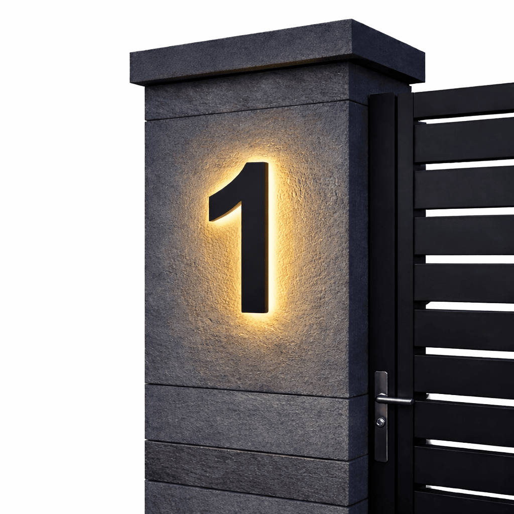 Individually Customizable LED House Numbers for Modern Homes