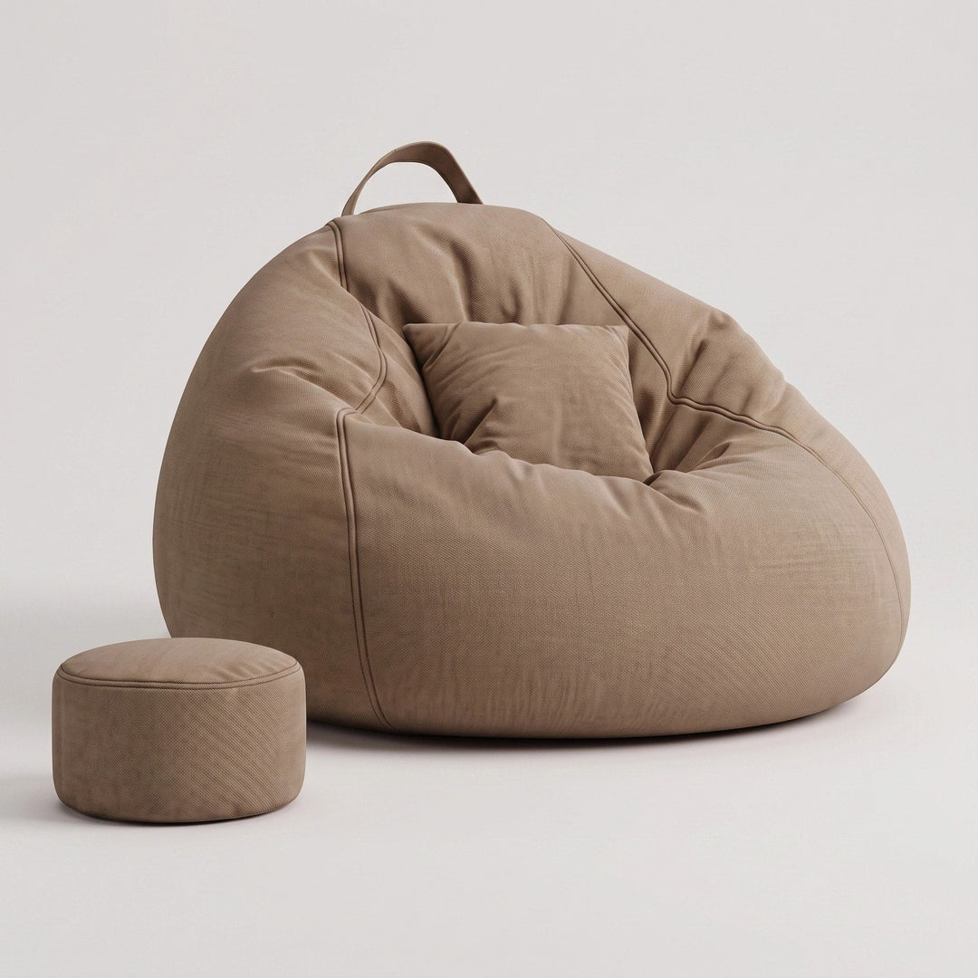 Large Bean Bag Sofa Chair - Linen Lounge Seat for Living Room & Bedroom 10