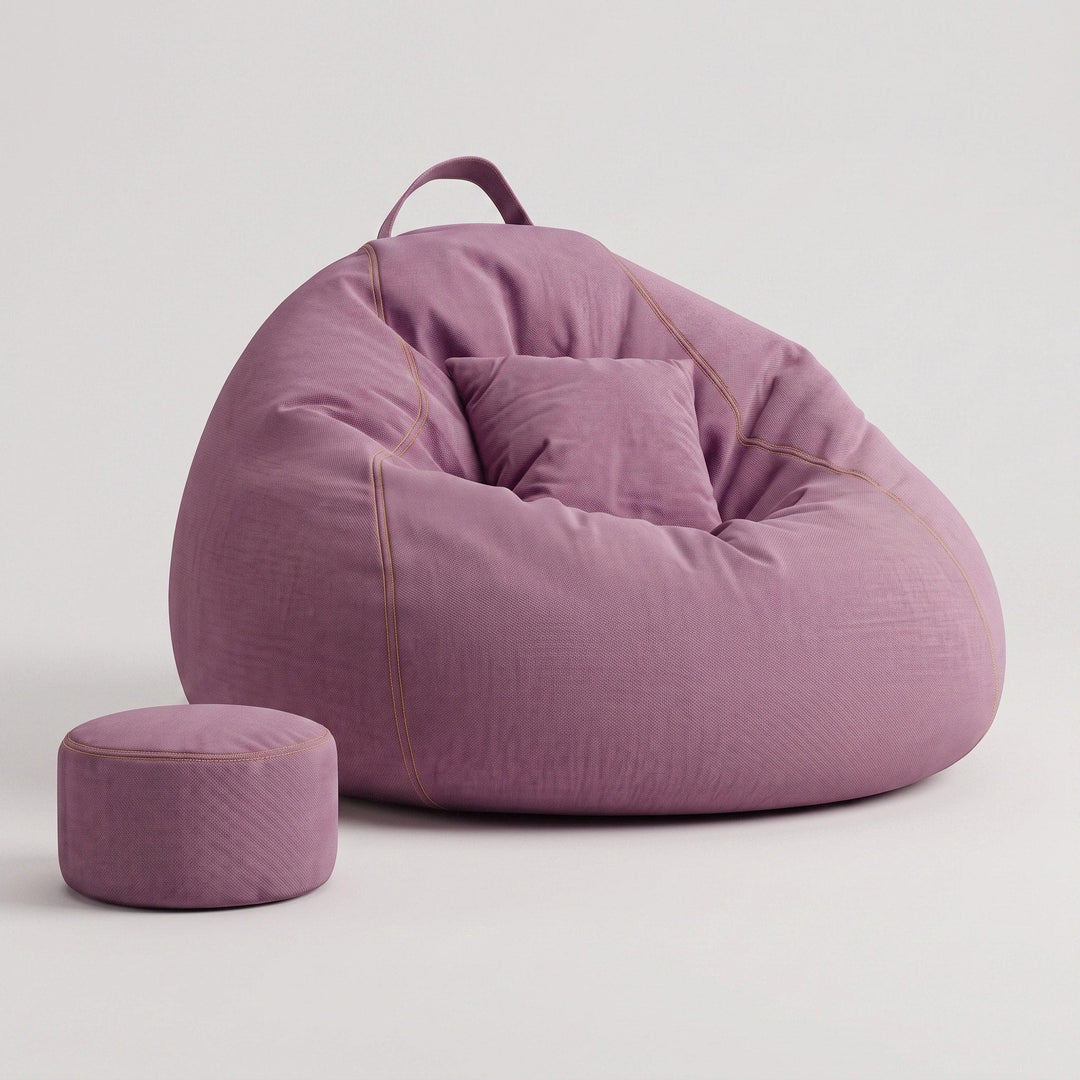 Large Bean Bag Sofa Chair - Linen Lounge Seat for Living Room & Bedroom 11