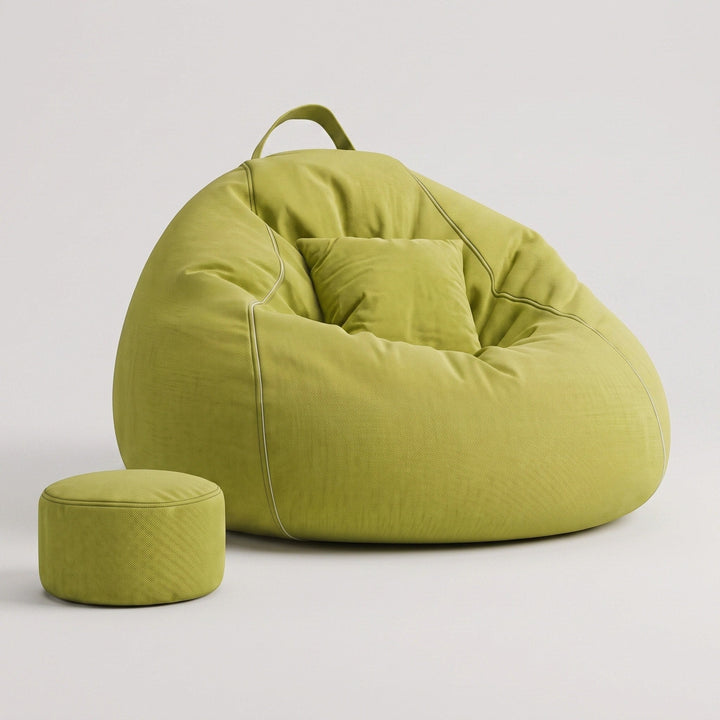 Large Bean Bag Sofa Chair - Linen Lounge Seat for Living Room & Bedroom 7