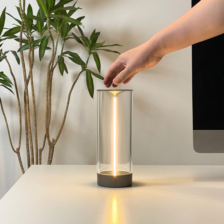 Cylindrical Beam Table Lamp | Modern Column Light, Two Sizes