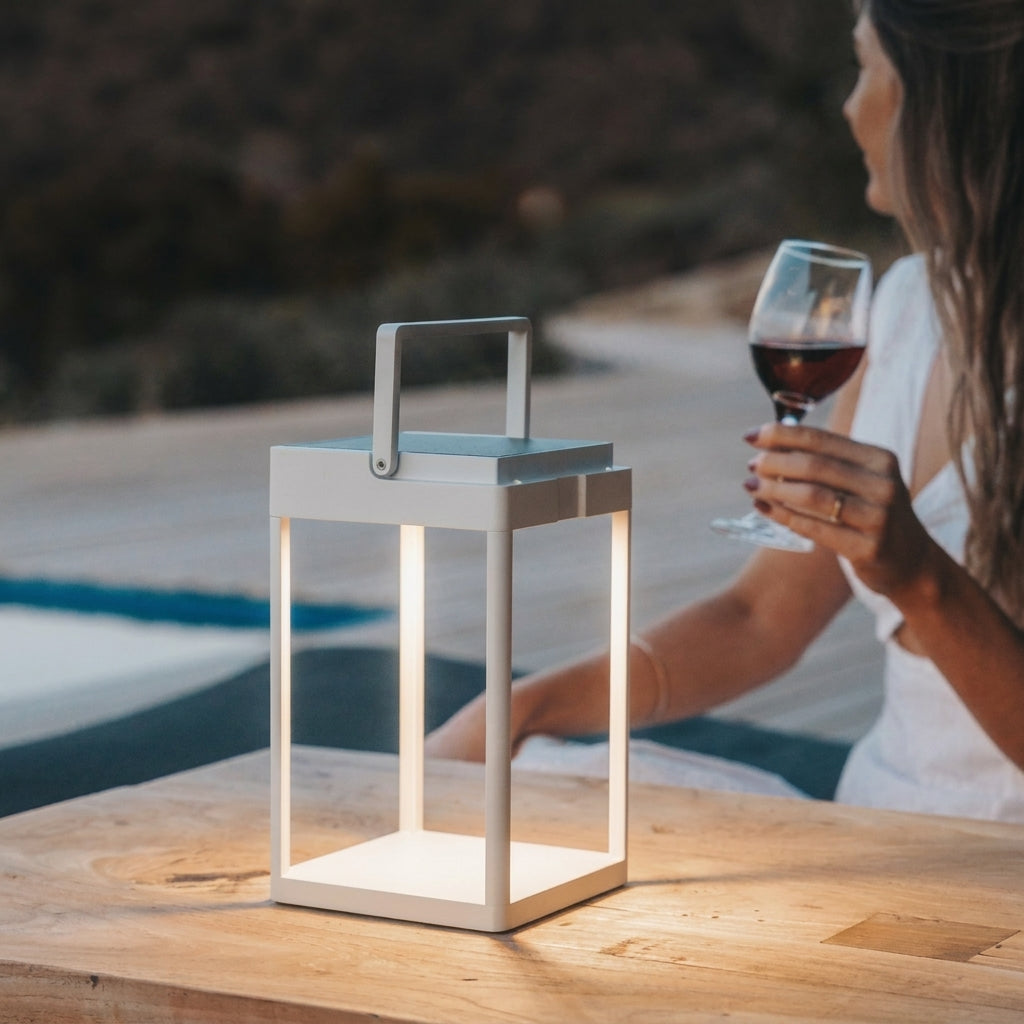 Luxury Solar Lantern | Modern Rechargeable Outdoor LED Lantern 2