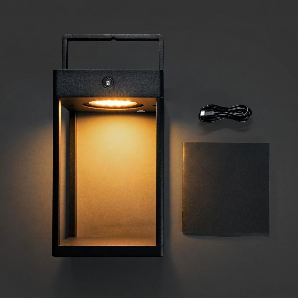 Luxury Solar Lantern | Modern Rechargeable Outdoor LED Lantern 7