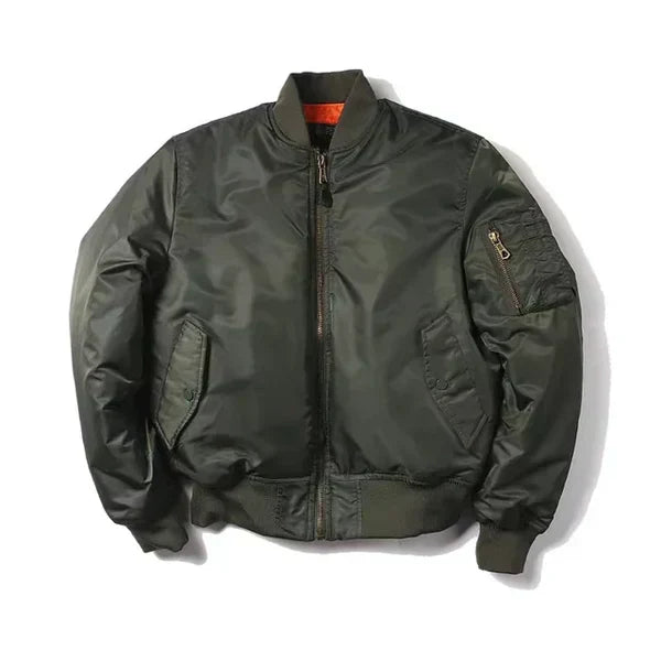 Women's Casual Bomber Jacket with Full Zip