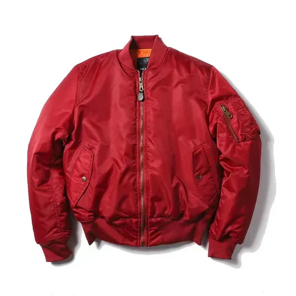 Women's Casual Bomber Jacket with Full Zip