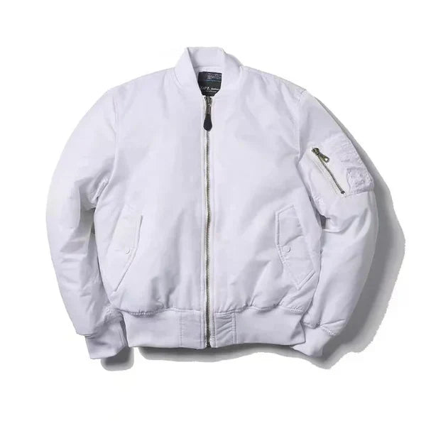Women's Casual Bomber Jacket with Full Zip