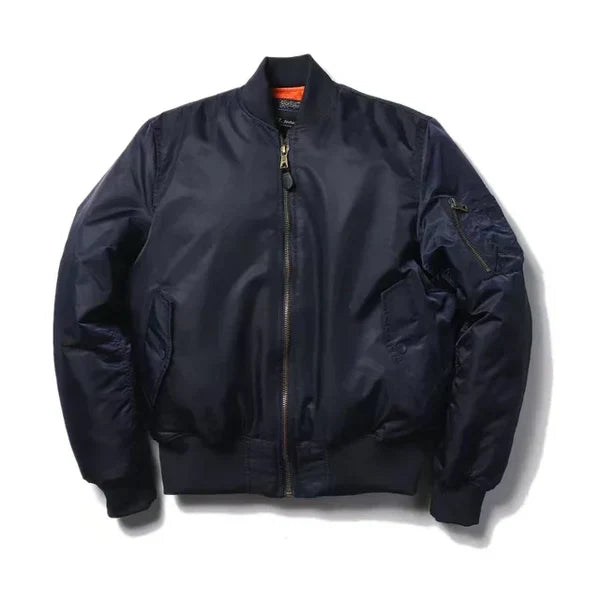 Women's Casual Bomber Jacket with Full Zip