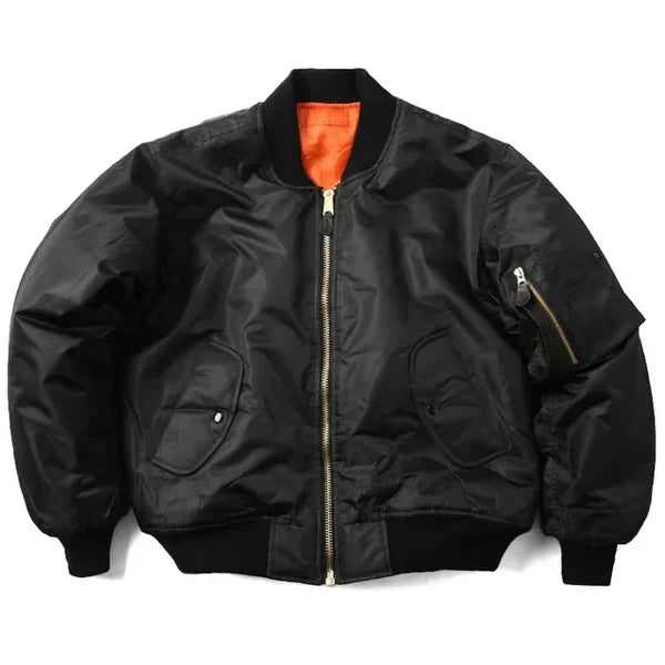 Women's Casual Bomber Jacket with Full Zip