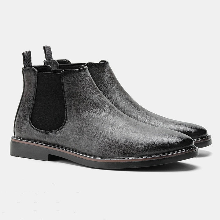 Men's Retro Synthetic Leather Slip-On Chelsea Boots