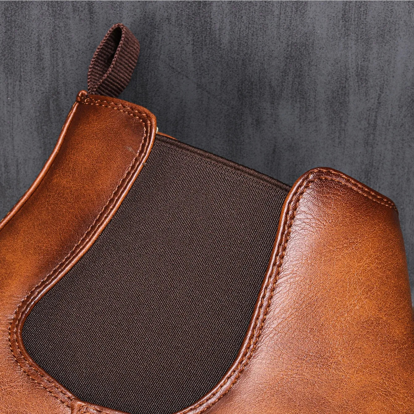 Men's Retro Synthetic Leather Slip-On Chelsea Boots