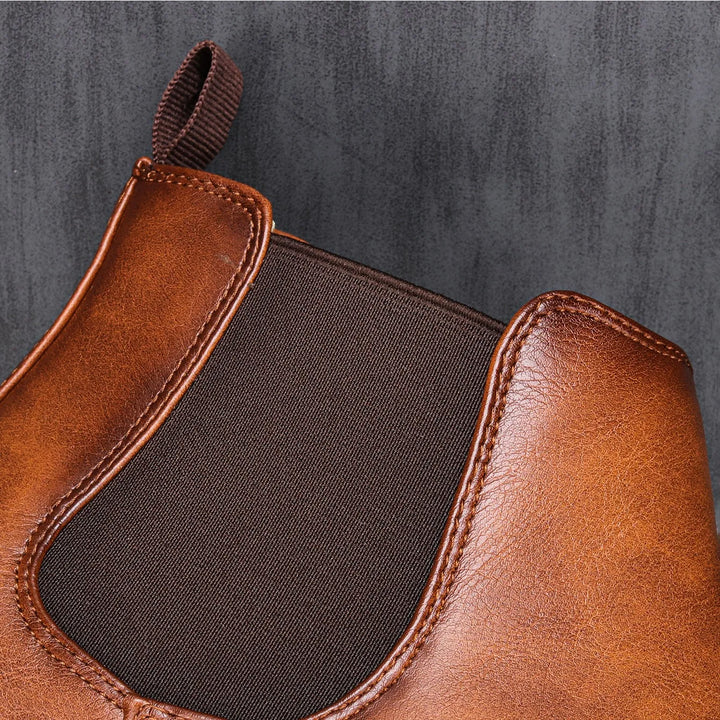 Men's Retro Synthetic Leather Slip-On Chelsea Boots