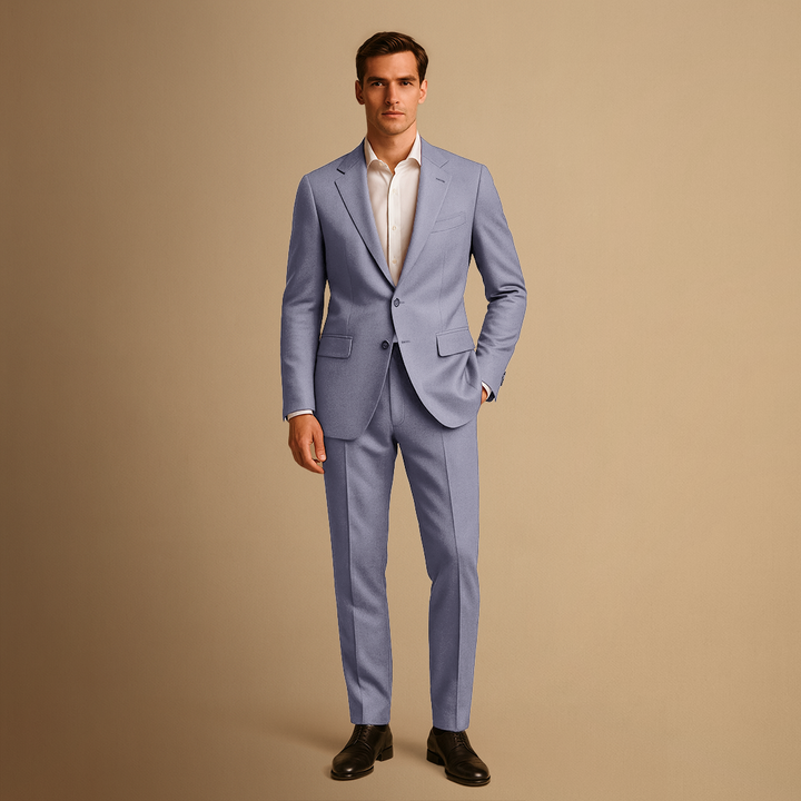 Men's Slim Fit Two-Piece Suit, Lightweight for Weddings