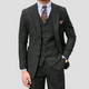 Men's Three-Piece Slim Fit Suit with Matching Waistcoat