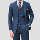 Men's Three-Piece Slim Fit Suit with Matching Waistcoat